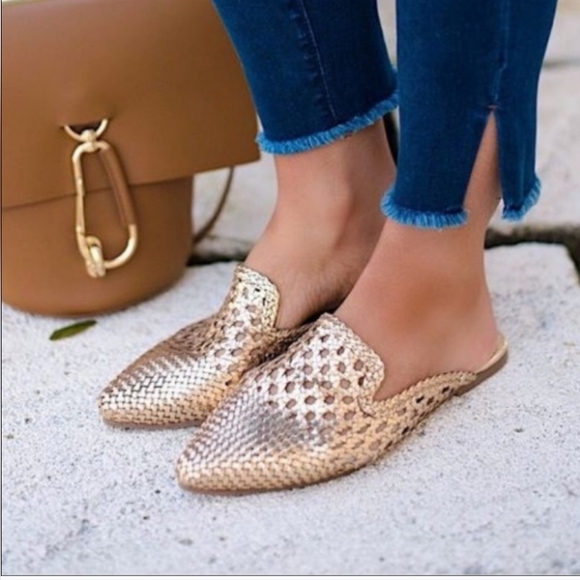 Sam Edleman Navya Metallic Holiday Party Slide Mules Sz 7.5 - Picture 2 of 7